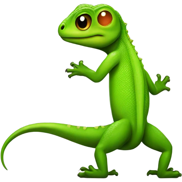 Lizard with butt emoji