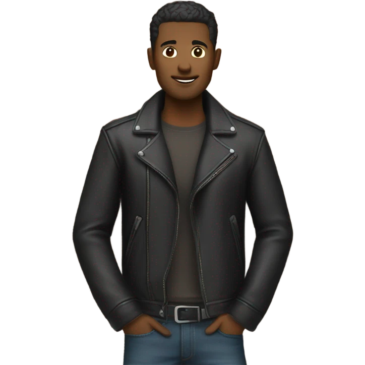 Guy leaning on a brick wall in an alleyway chill and mysterious  emoji