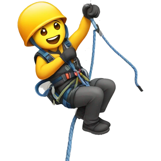 Rappelling emoji