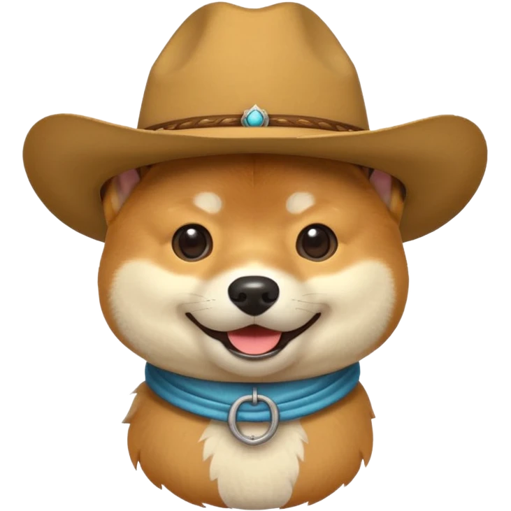 Shiba with cowboy hat emoji