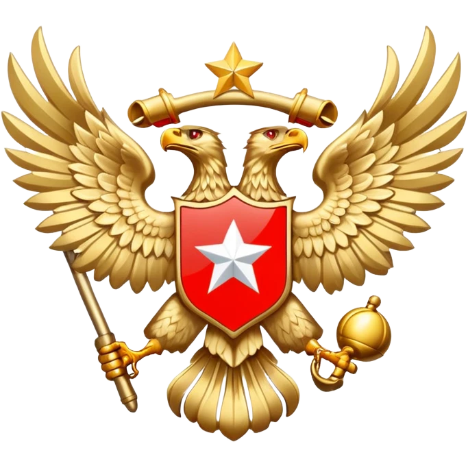 Russian flag, eagle and russian mafia star emoji