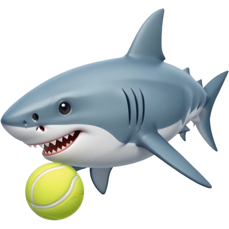Shark with tennis emoji