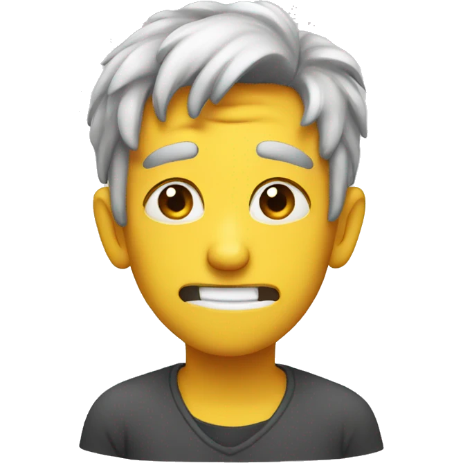 Nervous smile emoji