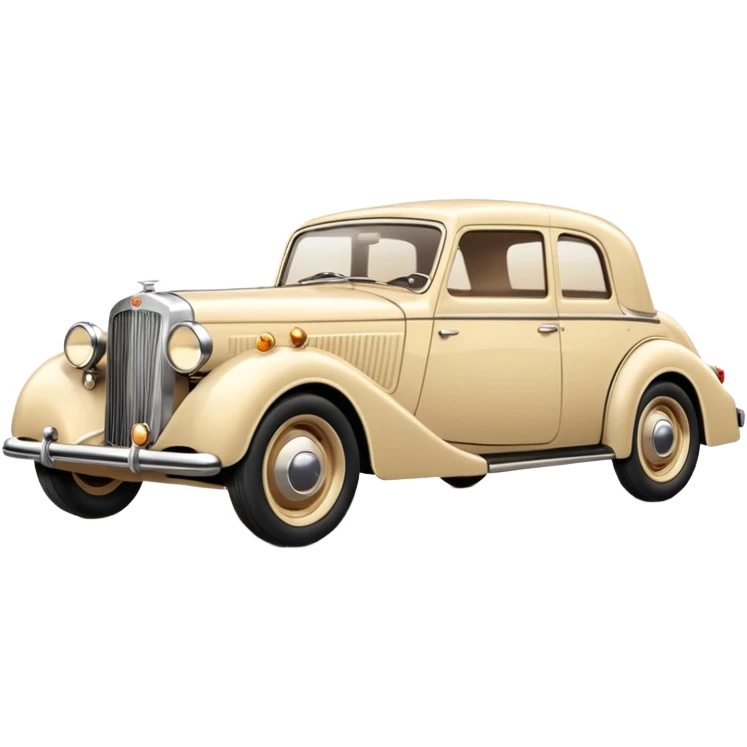 Beige cream vintage car emoji