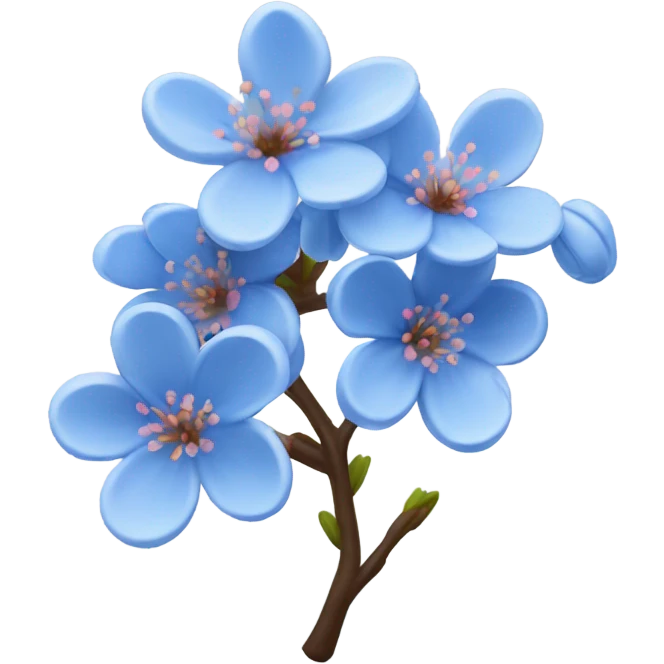 Blue cherry blossoms emoji