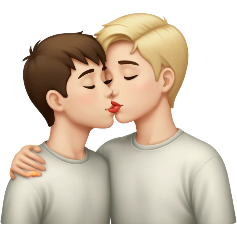 boy kissing boy emoji