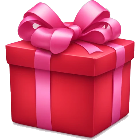 Red gift with pink bow emoji