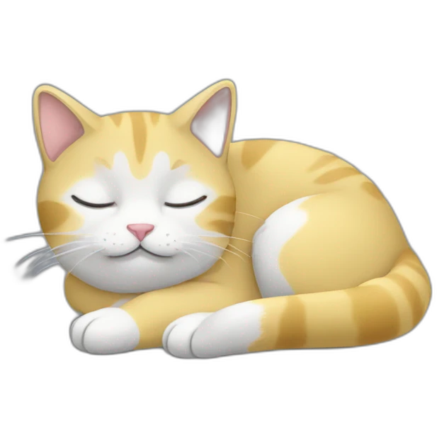 grey-and-yellow-mixed-cat-with-white-paws-sleep emoji