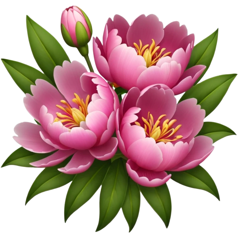 Peony and lily bouquet  emoji