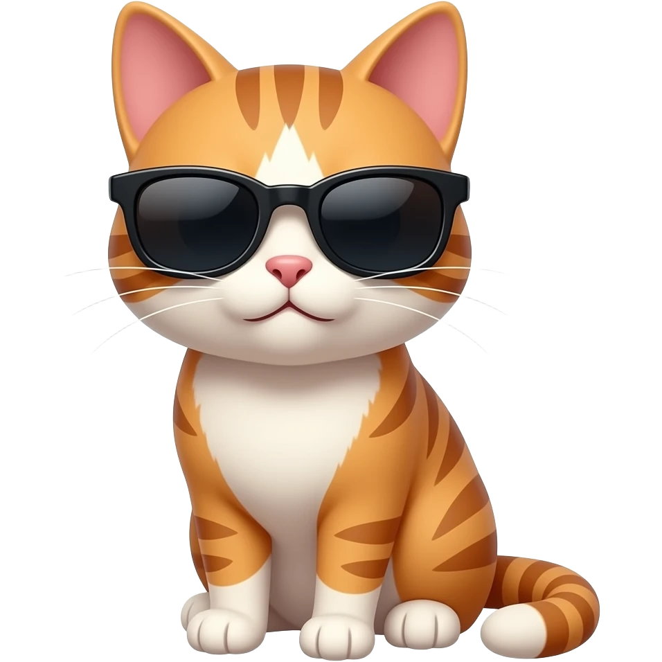 Cat wearing sunglasses emoji
