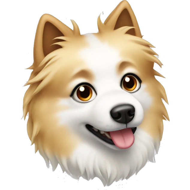 White and blonde spots spitz emoji
