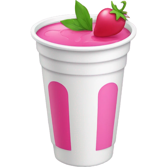 White party cup with pink juice on it emoji