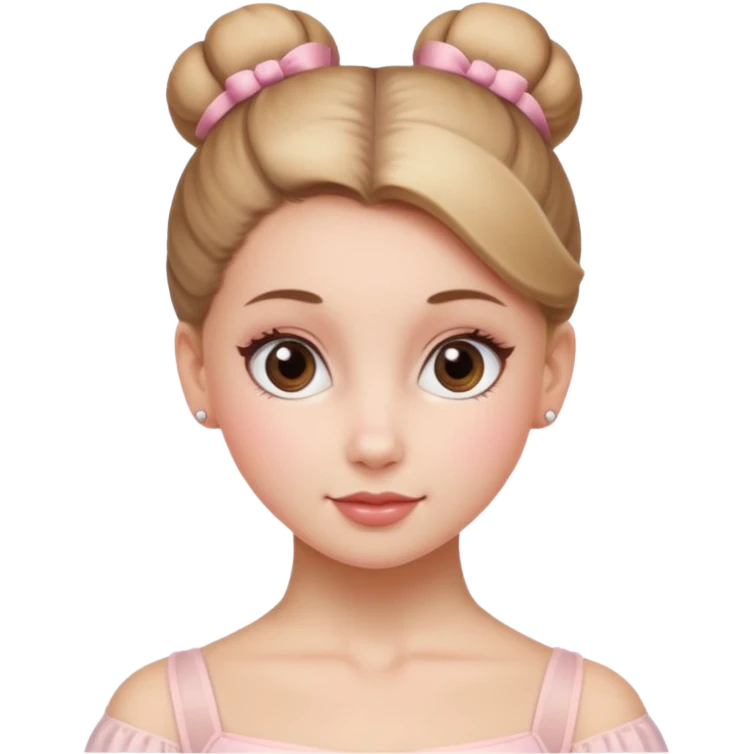 white girl with a ballet bun emoji