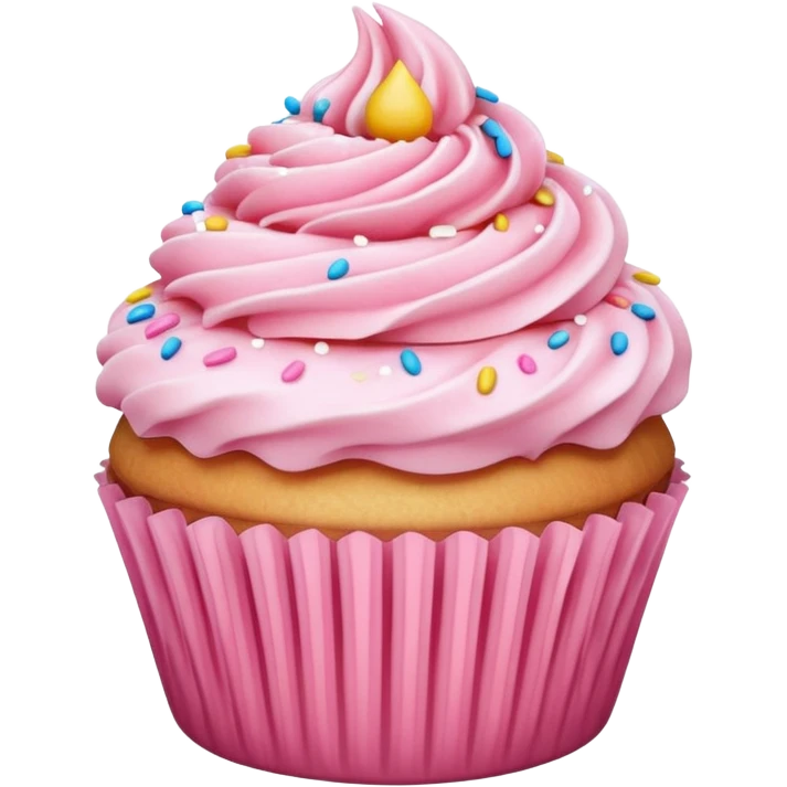 Cupcake with pink icing emoji