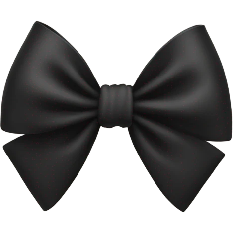 Black bow emoji