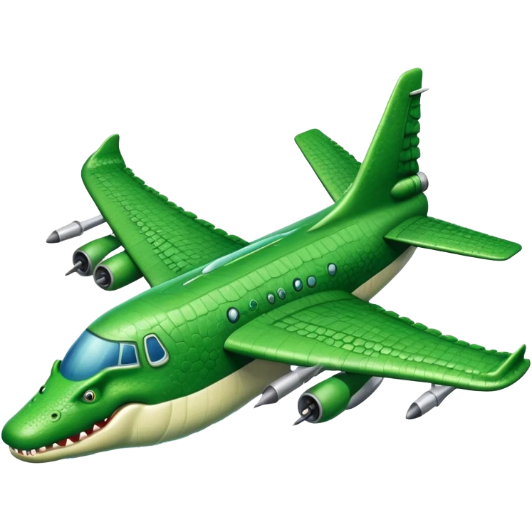 Crocodile bomber plane dropping water instead of bombs emoji