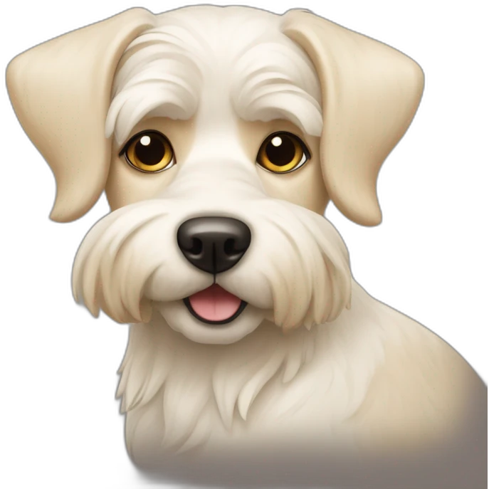 Yorkshire white and cream dog with pointed ears emoji