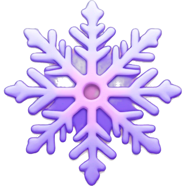 pastel pink and purple aurora snowflake  emoji