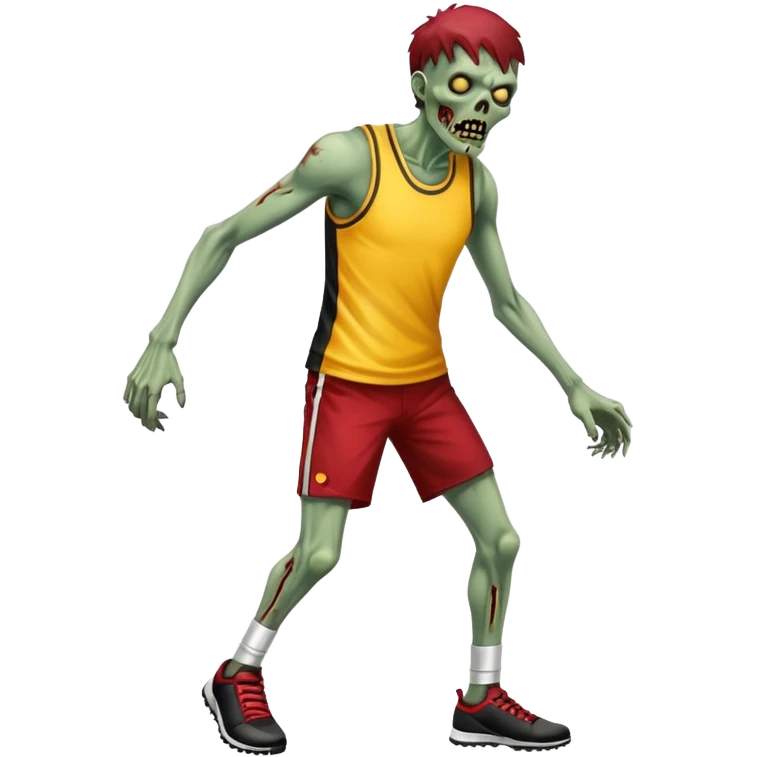 sportmen zombie full body and sport item emoji