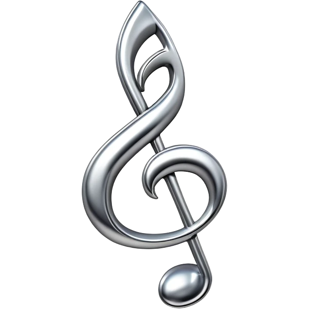 3D music icon logo note  no background emoji