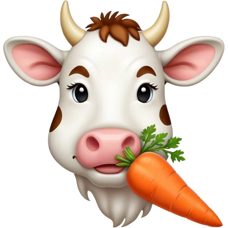 cow eating carrot emoji emoji