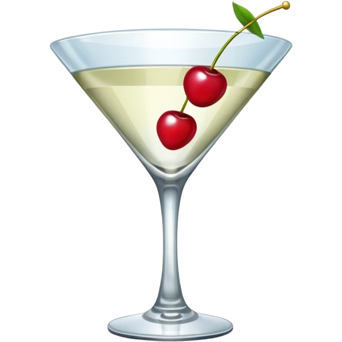 martini glass with cherry decoration emoji