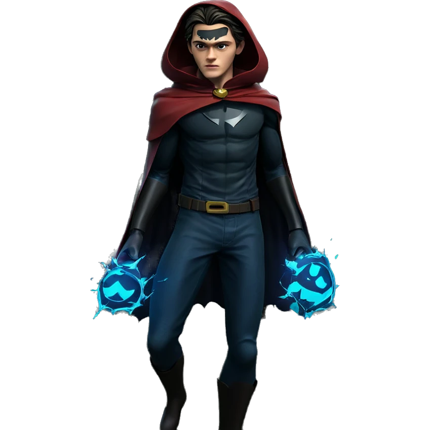 hero in tattered cape emoji