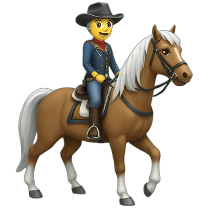 Chat sur cheval emoji