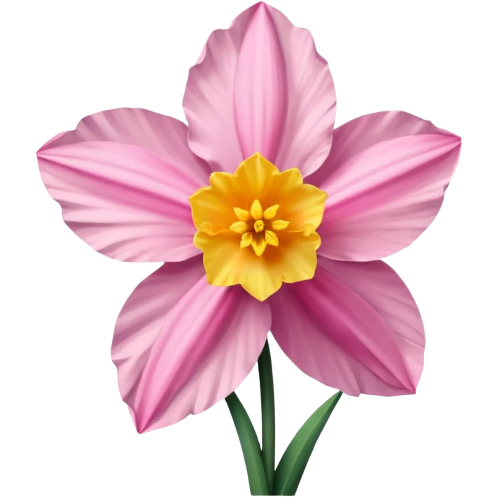 super realistic pink daffodil emoji