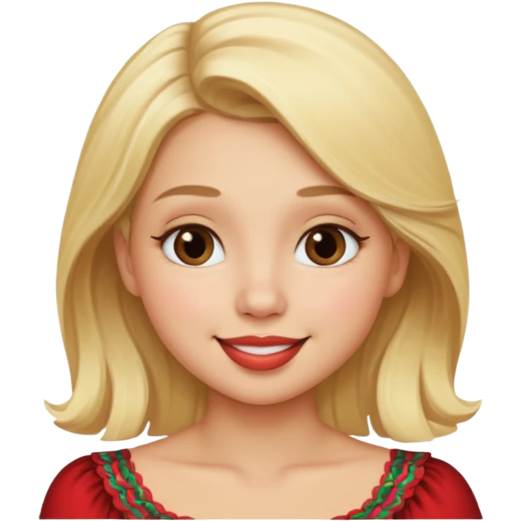 Cute Mexican kissing blonde girl emoji