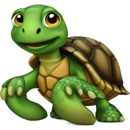 Turtle wearing shoes emoji