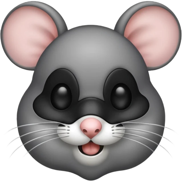 mouse with black mask  emoji