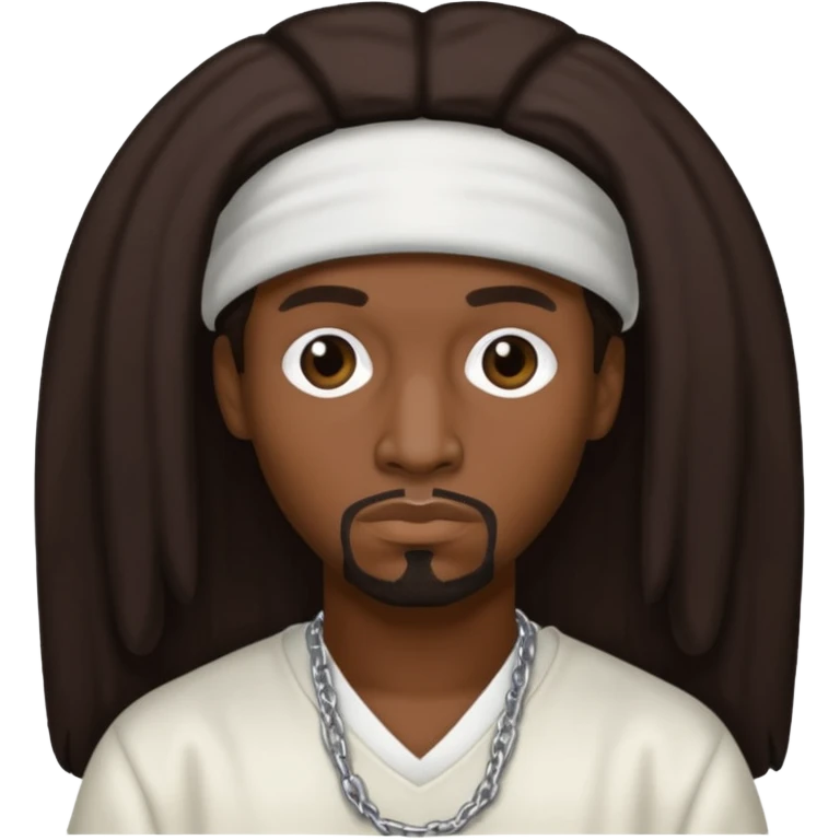 Krazie Bone with dark brown hair emoji