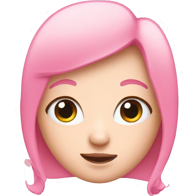 cute pink face emoji
