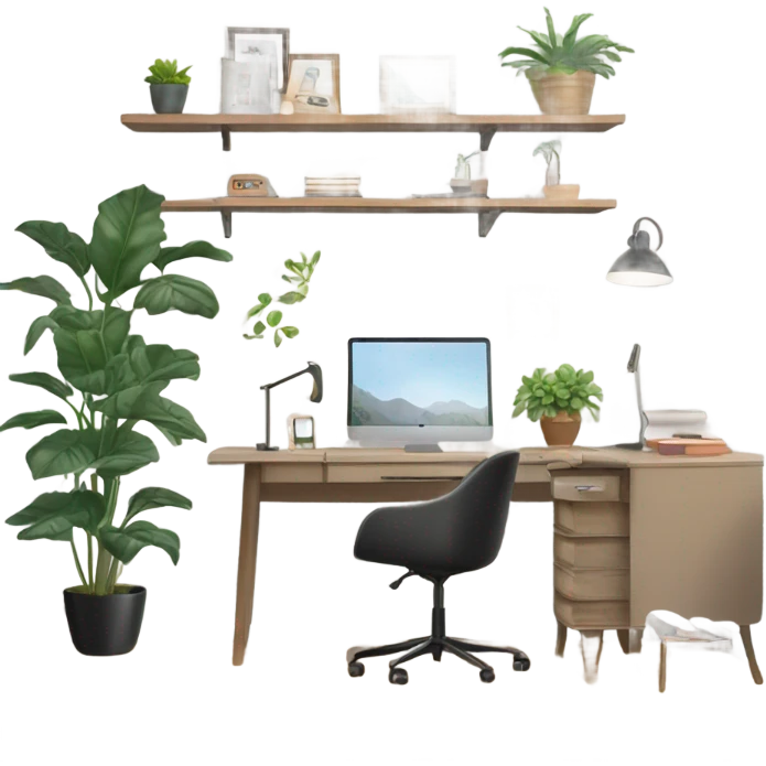 modern home office decorations emoji