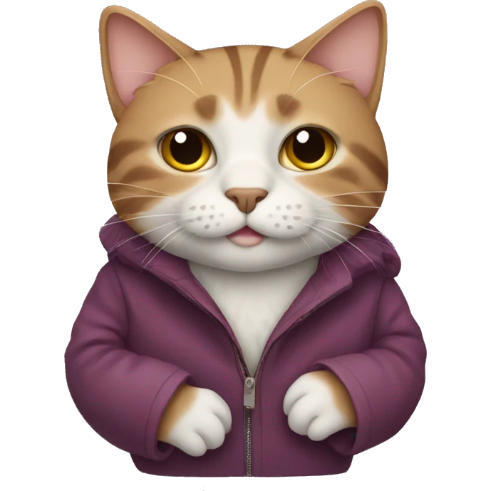 Cat Wearing coat  emoji
