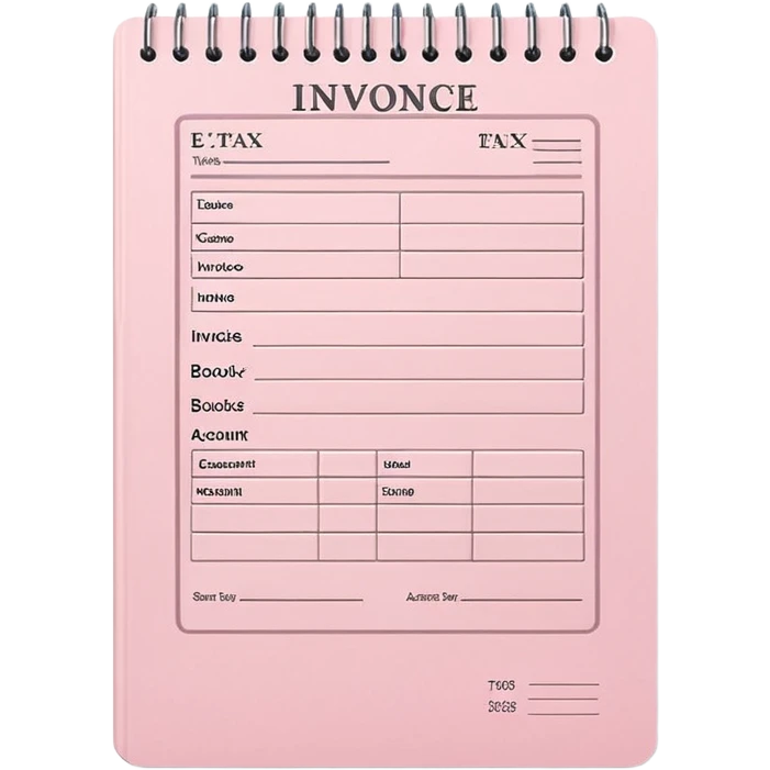 Pale Pink E-Tax Invoice account book emoji