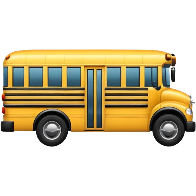 yellow school bus from side emoji