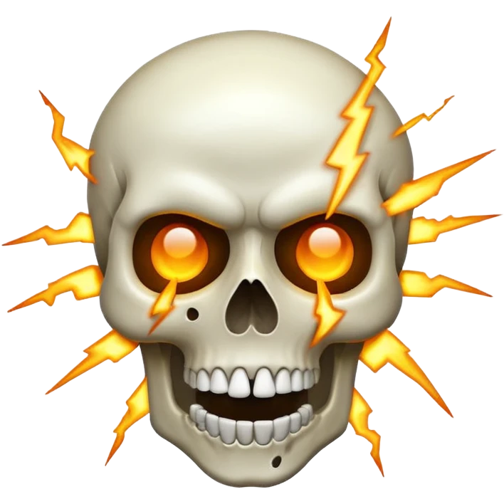 Make a ios shocking skull smoji emoji