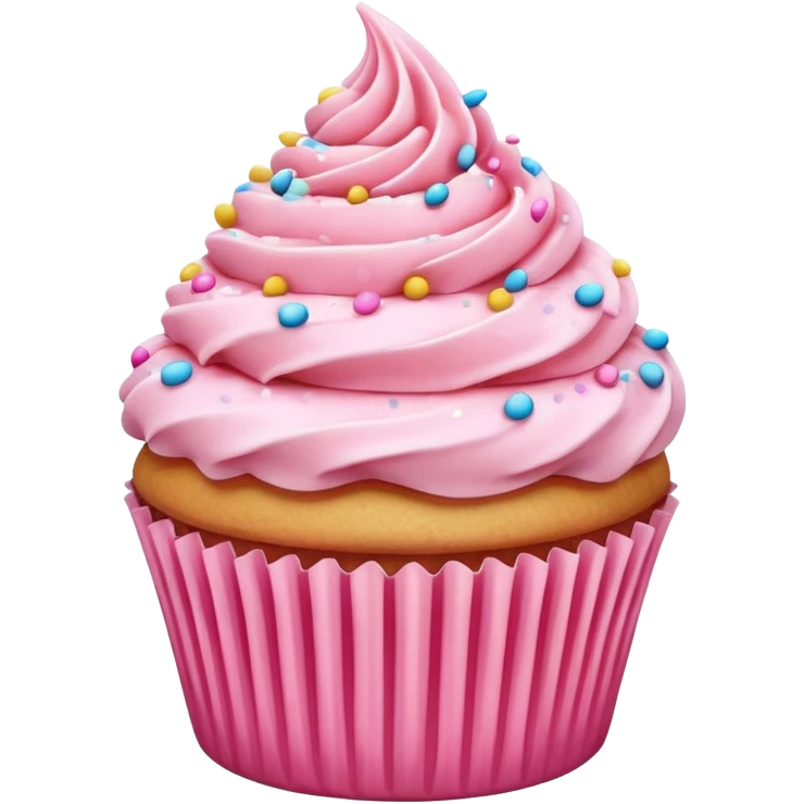 Cupcake with pink icing emoji