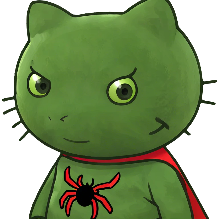 Hello kitty with spider man emoji