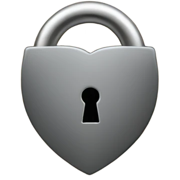 A lock with a heart in the middle and it’s locked  emoji