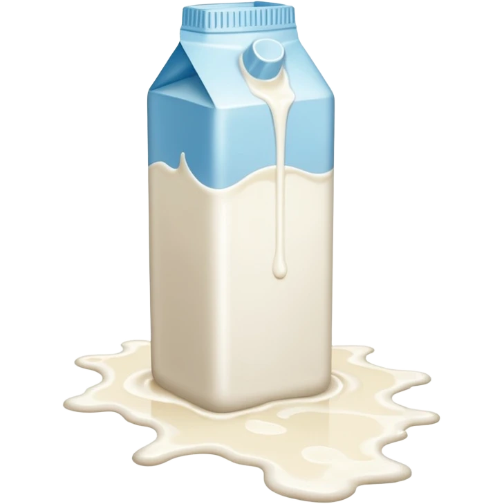 white milk spill on floor emoji