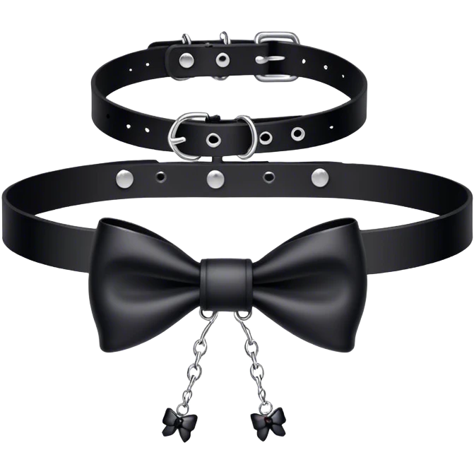 kawaii goth bow choker  emoji