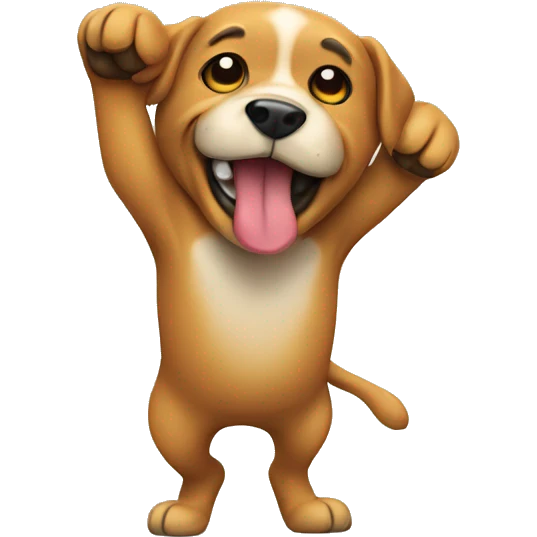 Dog dabbing emoji
