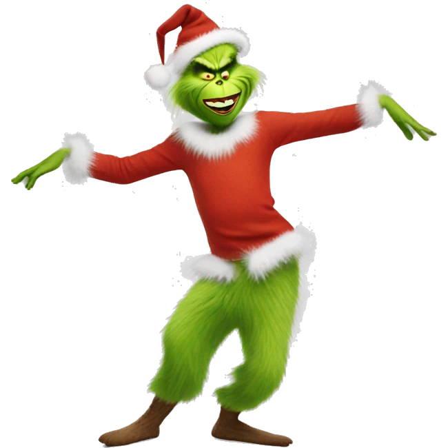 The grinch dancing emoji