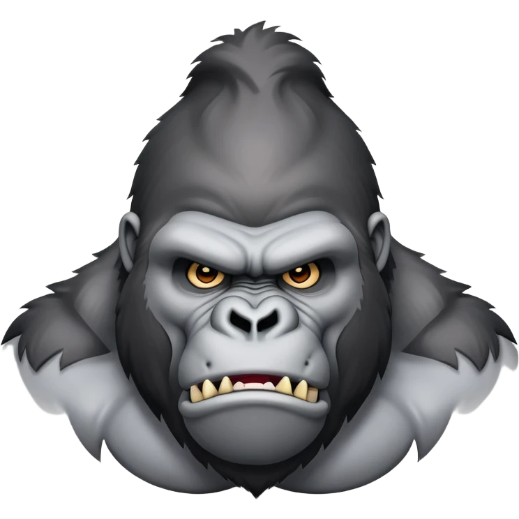 A mad strong silverback gorilla  emoji