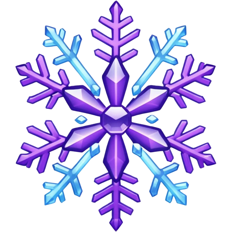 Purple snowflake emoji