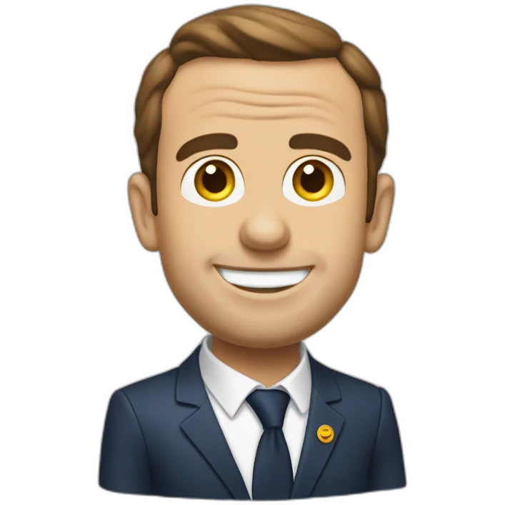 macron feusant du bricolages emoji