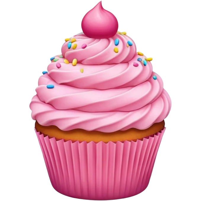 Cupcake with pink icing emoji